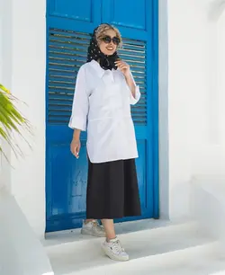 ست پیراهن و مانتو مدل نسترن