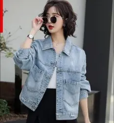 کت جین مروارید دوزی  7025