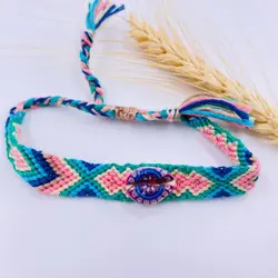پابند و دستبند بافتنی صدفی  6542
