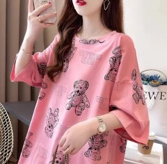 تیشرت لانگ فانتزی تیکه دوزی  11584