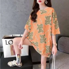 تیشرت لانگ فانتزی تیکه دوزی  11584