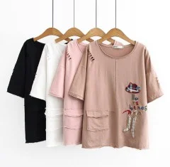 تیشرت لانگ فانتزی تیکه دوزی  11584