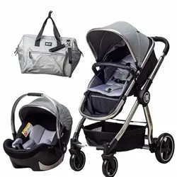 سرویس کالسکه و کریر نوزاد کیکابو مدل Kikkaboo Allure 3in1