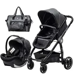 سرویس کالسکه و کریر نوزاد کیکابو مدل Kikkaboo Allure 3in1