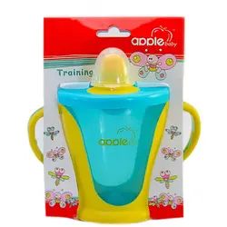 لیوان آموزشی دسته دار با محافظ اپل Apple baby