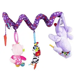 آویز مارپیچ تخت کودک جولی بی بی مدل فیل بنفش Jollybaby