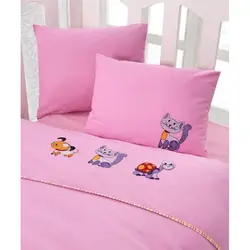 ست ملحفه نوزادی دوخت دار گربه فانتزی کاتن باکس Cotton box Tekir