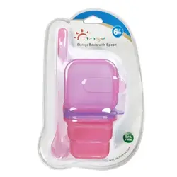 انباره غذا کودک 4 عددی با قاشق سیلیکونی ساندلایت Sundelight