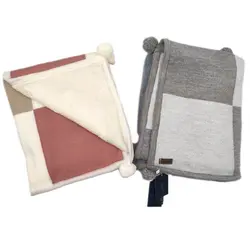 پتو بافت نوزاد دو رنگ BBL