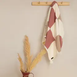 پتو بافت نوزاد دو رنگ BBL