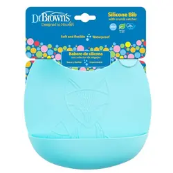 پیشبند سیلیکونی جیب دار دکتر براون رنگ فیروزه ای Dr Browns