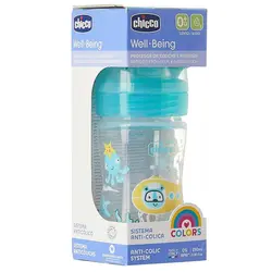 شیشه شیر Well being چیکو 150 میل آبی Chicco