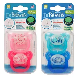 پستانک ارتودنسی شبرنگ 2 عددی دکتر براون طرح گوسفند Dr Browns