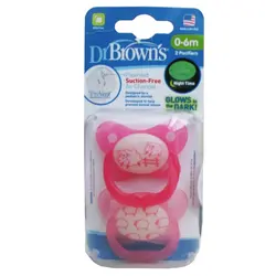 پستانک ارتودنسی شبرنگ 2 عددی دکتر براون طرح گوسفند Dr Browns