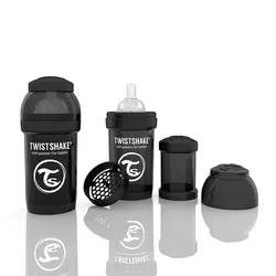 شیشه شیرضدنفخ تویست شیک 180میل مشکی Twistshake