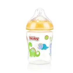 شیشه شیر طرح دار مشابه سینه مادر نابی Nuby