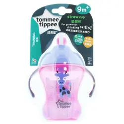 لیوان آبمیوه خوری نی دار 230 میل تامی تیپی طرح حیوانات Tommee Tippee