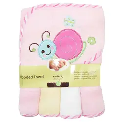 ست حوله نوزادی کلاهدار دخترانه کارترز طرح حلزون Carters