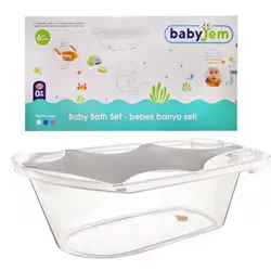 سرویس 6 تکه حمام نوزاد بیبی جم شفاف Babyjem