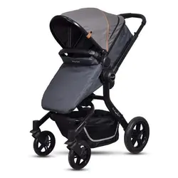 ست کالسکه کریر و کیف بی بی فور لایف مدل گویی رنگ طوسی Baby4life