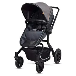 ست کالسکه کریر و کیف بی بی فور لایف مدل گویی رنگ طوسی Baby4life