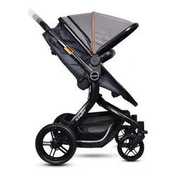 ست کالسکه کریر و کیف بی بی فور لایف مدل گویی رنگ طوسی Baby4life