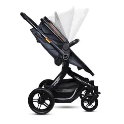 ست کالسکه کریر و کیف بی بی فور لایف مدل گویی رنگ طوسی Baby4life