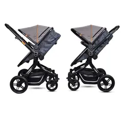 ست کالسکه کریر و کیف بی بی فور لایف مدل گویی رنگ طوسی Baby4life