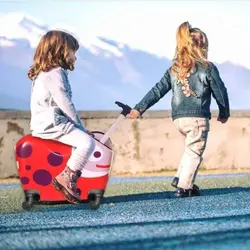 چمدان چرخ دار کودک اوپس oops طرح کفشدوزک