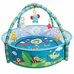 تشک بازی و استخر توپ کودک طرح زنبور و طوطی Tiibaby