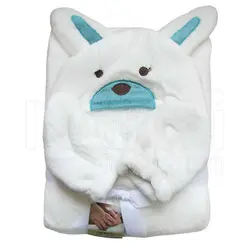 پتو نوزاد دورپیچ کلاهدار با پاپوش طرح سگ آبی کارترز Carters