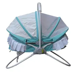 گهواره تاشو نوزادی رنگ فیروزه ای