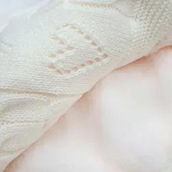 پتو بافت کلاه دار مادرکر طرح قلب و گیس بافت Mothercare