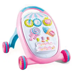 واکر کودک موزیکال چندکاره صورتی Baby walker