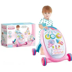 واکر کودک موزیکال چندکاره صورتی Baby walker