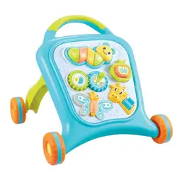 واکر کودک چند کاره موزیکال آبی Baby walker