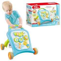 واکر کودک چند کاره موزیکال آبی Baby walker