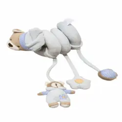 آویز تخت و کریر مارپیچ بی بی فورلایف مدل خرس آبی Baby4life