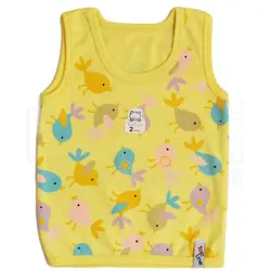 بلوز آستین رکابی تمام چاپ جوجه زرد تاپ لاین Topline