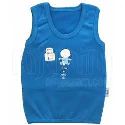 زیرپوش رکابی پسرانه آبی نفتی New Born تاپ لاین Topline