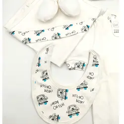 ست لباس بیمارستانی نوزاد پسرانه طرح ماشین chili Baby