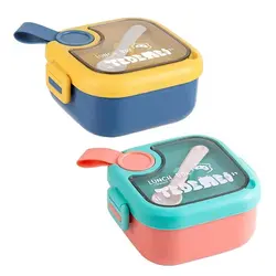 ست غذا خوری استیل کودک با قاشق و قیچی 750 میل Lunch Box