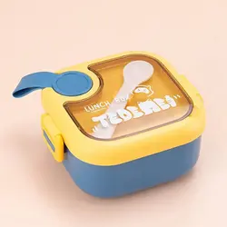 ست غذا خوری استیل کودک با قاشق و قیچی 750 میل Lunch Box