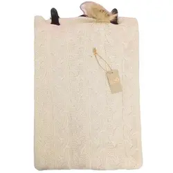 پتو بافت کلاهدار نوزادی منگوله دار Aldiana