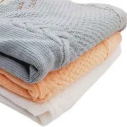 پتو بافت کلاهدار نوزادی منگوله دار Aldiana