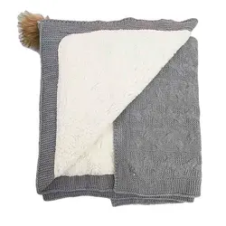 پتو بافت کلاهدار نوزادی منگوله دار Aldiana