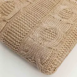 پتو بافت کلاهدار نوزادی منگوله دار Aldiana