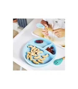 قاشق و چنگال سیلیکونی دسته چوبی مینیک اوی اوی MinikOiOi