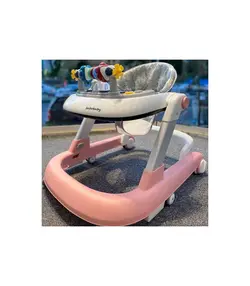 روروئک و واکر دو کاره کودک صورتی Babobaby