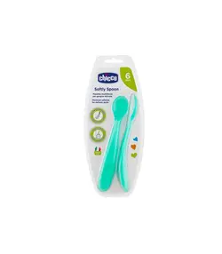 قاشق سیلیکونی 2 عددی چیکو Chicco